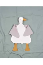 Duck Muslin Sleeping Companion (Washed) 35x35 cm Ecru-Grey