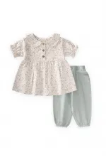 Muslin Trousers Set, Ages 1-8, Ecru