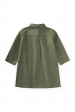 Robe en gabardine teinte, vert kaki, 2-7 ans