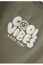 Cool Vibes Baskılı Takım 2-7 Yaş Yeşil