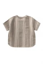 Oversize Yarım Patlı Gömlek 1-7 Yaş Yeşil