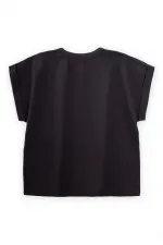 T-shirt noir imprimé tracteur pour enfants de 1 à 5 ans