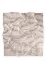Organik Müslin Battaniye 90X100Cm Füme Çift Çizgili