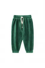 Pantalon de jogging en velours côtelé vert, 1-10 ans