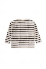 T-shirt rayé saisonnier, 1-10 ans, rayures noires