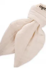 Wooden Muslin Fabric Teething Toy, Natural