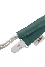 Porte-tétine en coton pour bébé 23 cm vert kaki