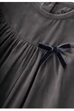 Robe sans manches en velours gris 0-7 ans