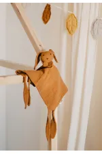 Tavşan Müslin Uyku Arkadaşı (Yıkanmıştır) 40X40 cm Hardal Sarı