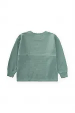 Oversize Waffle Seasonal T-Shirt 2-14 Years Green