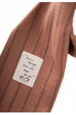 Children's Scarf 25X140 Cm Brown Double Striped