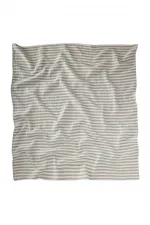 Couverture naturelle 90x100cm verte à rayures épaisses