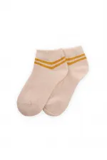 Bottines pour enfants à rayures à la cheville, 5-12 ans, jaune moutarde