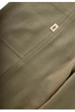 V-Neck Elasticated Linen Overalls for 2-7 Years Old Khaki Green