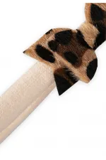 Tokalı Ve Kurdeleli Bandana Leopar Desen