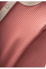 Biye Detaylı Tulum 0-2 Yaş Yavruağzı