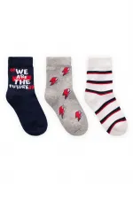 Triple Basic We Are Ankle Socks 3-10 Years Mixed Color 1