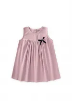 Robe sans manches en velours lilas 0-7 ans