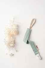 Baby Cotton Pacifier Holder 23 cm Mint Green