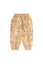Patterned Viscose Trousers, Ages 2-10, Beige
