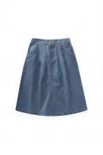 Jupe longue en jean bleu 3-8 ans