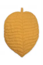 Tapis d'éveil bébé en mousseline 105 x 80 cm (lavé) moutarde