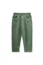Fitilli Kadife Pantolon 1-8 Yaş Yeşil