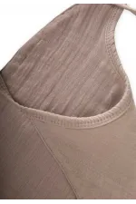 Organik Müslin Mama Önlüğü Vizon