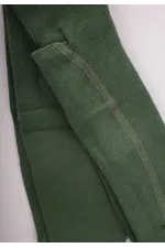 Çocuk Düz Külotlu Çorap 1-13 Yaş Haki Yeşili