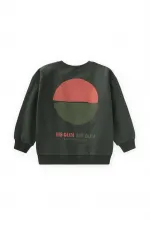 Bıg Olıta Baskılı Sweatshirt 2-10 Yaş Haki Yeşil