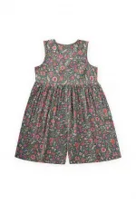 Desenli Viskon Tulum 2-8 Yaş Yeşil