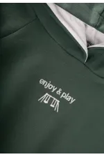 Kapşonlu Sweatshirt Takım 1-5 Yaş Haki Yeşil