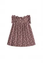 Robe à volants à motifs, 1 à 8 ans, couleur cuivre