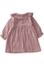 Seasonal Dress with Collar for 2-10 Years Old, Lilac Seasonal Dress with Collar for 2-10 Years Old, Lilac