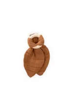 Wooden Muslin Fabric Teether Coffee