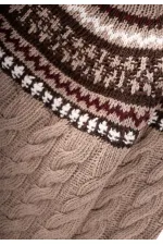 Pull en maille à motifs, 2-8 ans, beige