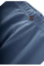 Collants côtelés 0-5 ans bleu indigo