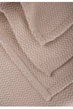 Woven Pattern Baby Cotton Blanket (Washed) 93X100 cm +/- 3 cm Beige