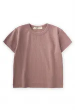 Basic Ribbed T-Shirt 1-5 Years Copper