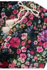 Patterned Viscose Trousers, Ages 2-10, Floral Design