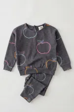 Ensemble pyjama pour enfants de 2 à 9 ans, gris chiné