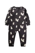 Baskılı Tulum 0-3 Yaş Antrasit