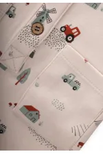 Baskılı Tulum 0-3 Yaş Bej