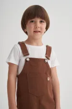 Gabardin Salopet 2-7 Yaş Kahve