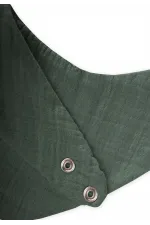 Üçgen Arkadan bağlamalı Müslin Mama Önlüğü Haki Yeşil