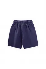 Capri en flanelle bleu marine, étiquette détaillée, 1-7 ans
