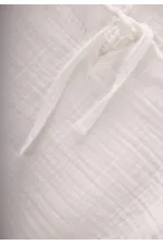 Combinaison en mousseline avec pantalon large, à motifs blancs, pour enfants de 2 à 7 ans