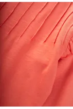 Nervür Detaylı T-Shırt 3-10 Yaş Mercan