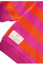 Striped Knitted Sweatshirt 2-12 Years Old Orange Fuchsia