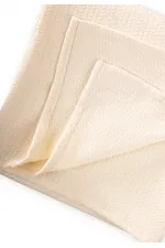 Woven Pattern Baby Cotton Blanket (Washed) 93X100 cm +/- 3 cm Natural